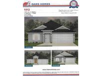 Three exterior views of a two-story house with a two-car garage at 2667 Averland Loop, North Port, FL 34287