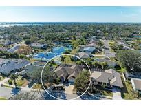 Aerial view of single-Gathering home with pool, situated in a quiet residential neighborhood at 1104 83Rd Nw St, Bradenton, FL 34209