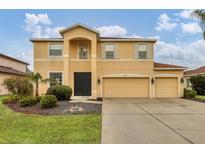 Two-story house with two-car garage, landscaping, and large windows at 6172 42Nd Street E St, Bradenton, FL 34203