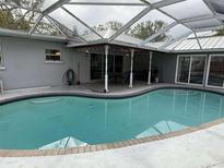 Inviting kidney-shaped pool with a screened enclosure at 417 Avenida De Mayo, Sarasota, FL 34242