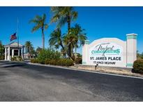 Gated entrance to Newport Condominiums, St. James Place at 175 Kings Hwy # 738, Punta Gorda, FL 33983