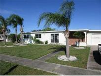 Ranch-style home with palm trees and a well-maintained lawn at 120 Rodgers Ne Ave, Port Charlotte, FL 33952