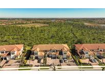 Aerial view of a townhome community with lush landscaping at 10055 Crooked Creek Dr # 102, Venice, FL 34293
