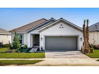 Charming single-story home with a two-car garage, beautiful landscaping, and neutral color palette at 4658 Freccia Loop, Wesley Chapel, FL 33543