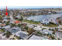 Aerial view showing home's location in waterfront community at 14011 E Parsley Dr, Madeira Beach, FL 33708