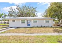 Newly renovated single-story home with a metal roof and landscaped lawn at 4720 Ohio Ave, Tampa, FL 33616