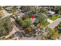 Aerial view showing home's location in a residential neighborhood at 4704 W Chapin Ave, Tampa, FL 33611