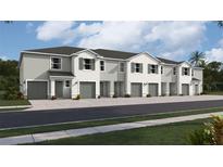 Brand new townhome community with three-unit buildings and two-car garages at 1500 Hammer Pl, Largo, FL 33774