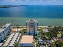 Aerial view of high-rise building near water at 2413 Bayshore Blvd # 803, Tampa, FL 33629