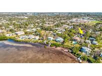 Aerial view of waterfront home with private dock and pool at 300 S Florida Ave # 400D, Tarpon Springs, FL 34689