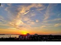 Stunning sunset view over the water, city skyline visible at 6372 Palma Del Mar S Blvd # 905, St Petersburg, FL 33715