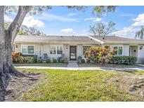 Attractive exterior of a villa with landscaping and walkway at 1035 Dunrobin Dr # C, Palm Harbor, FL 34684