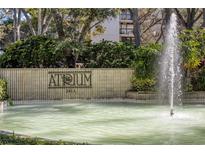 Building entrance with fountain and Atrium name displayed at 2413 Bayshore Blvd # 404, Tampa, FL 33629