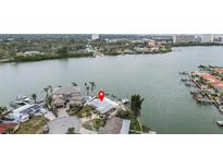 Aerial view of waterfront home with private dock and pool at 7800 3Rd S Ave, St Petersburg, FL 33707