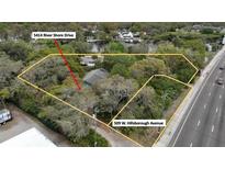 Aerial view of properties located at 5414 River Shore Dr and 509 W Hillsborough Ave at 5414 N River Shore Dr, Tampa, FL 33603