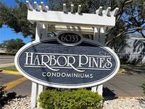 Harbor Pines Condominiums building sign at 6033 34Th W St # 45, Bradenton, FL 34210