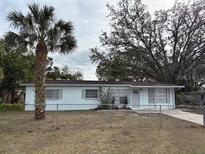 Ranch-style home with a fenced yard and driveway at 504 Holly Ln, Brandon, FL 33510