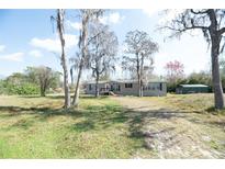 Inviting single-story home featuring mature trees and a well-maintained lawn at 1236 Live Oak Ln, Lutz, FL 33558