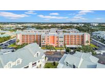 Aerial view of Crosswinds Colony Condominiums, showcasing building and surrounding area at 6960 20Th N Ave # 307, St Petersburg, FL 33710