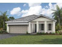 One-story home with gray roof and attached garage at 11827 Starbright Path, Venice, FL 34293