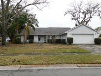 Single-story house with attached garage and mature landscaping at 3202 Cullendale Dr, Tampa, FL 33618