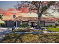 Charming single-story home with a tile roof, mature tree, and well-manicured lawn in a desirable neighborhood at 5809 Cruiser Way, Tampa, FL 33615