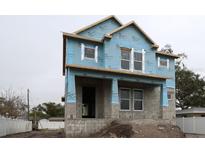 Two-story house under construction, featuring a block exterior and large windows at 441 42Nd Ne Ave, St Petersburg, FL 33703