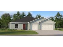 Two-story house with two-car garage and landscaped lawn at 10206 Alder Green Dr, Riverview, FL 33578