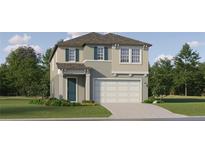 Two-story house with neutral siding, gray roof, and a two-car garage at 11562 E 71St Ter, Palmetto, FL 34221