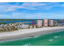 Aerial view of beachfront property, showing the home's location and surrounding area at 17960 Gulf Blvd # 103, Redington Shores, FL 33708