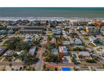 Aerial view showing home's location near the beach at 212 20Th Ave, Indian Rocks Beach, FL 33785