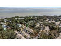 Aerial view of waterfront community, showcasing the subject property's location and surroundings at 356 Bay Pl, Safety Harbor, FL 34695