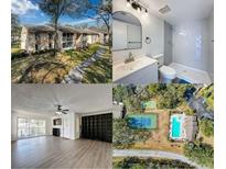 Condo building with screened balconies and a walkway at 12218 Fox Chase Dr # G2, Hudson, FL 34669