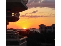 Stunning sunset view over the water from balcony at 4900 Brittany S Dr # 909, St Petersburg, FL 33715