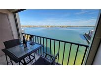 Stunning water views from private balcony at 7700 Sun Island S Dr # 702, South Pasadena, FL 33707