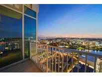 Breathtaking nighttime cityscape view from private balcony at 777 N Ashley Dr # 2503, Tampa, FL 33602