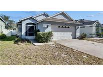 Cute one-story home with attached garage and small front yard at 10313 Lakeside Vista Dr, Riverview, FL 33569