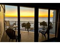 Breathtaking sunset view from balcony overlooking the ocean at 16330 Gulf Blvd # 306, Redington Beach, FL 33708