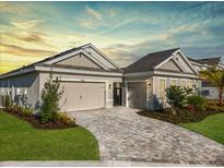 Beautiful two-story home with a three-car garage and landscaped yard at 33843 Galley Way, Wesley Chapel, FL 33543