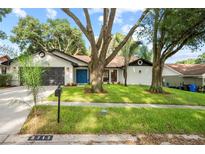 Updated single-story home with a fresh exterior and landscaping at 2717 Briarpatch Dr, Valrico, FL 33596