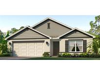 Charming single-Gathering home featuring a two-car garage, neutral color palette, and well-maintained landscaping at 10861 Gentle Current Way, Parrish, FL 34219