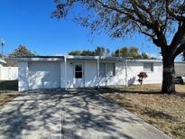 Charming single-story home featuring a well-maintained lawn and a cozy front entrance at 2036 Melody Dr, Holiday, FL 34691