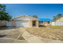 Charming single-story home featuring a well-kept lawn and a two-car garage at 11725 Nature Trl, Port Richey, FL 34668