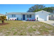 Charming single-story home with a well-maintained lawn and landscaping at 1152 Viking Dr, Holiday, FL 34691