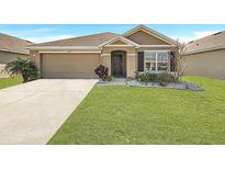 Charming single-story home with a well-maintained lawn and a two-car garage at 1274 Ocean Spray Dr, Ruskin, FL 33570