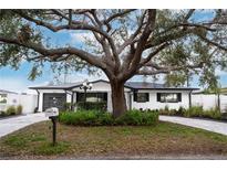 Charming single-story home with well-maintained landscaping and mature trees, featuring a fresh exterior paint job at 11437 59Th Ter, Seminole, FL 33772