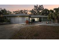 One-story house with attached garage, landscaping, and a paved driveway at 8446 Braganza St, Spring Hill, FL 34608