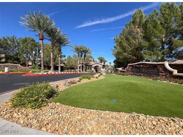 Royal Highlands gated community entrance with landscaping and signage at 10914 Fintry Hills St, Las Vegas, NV 89141