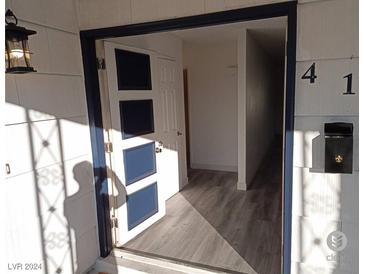 Bright entryway with new flooring and a modern front door at 417 Antelope Way, Las Vegas, NV 89145