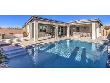 Stunning pool and expansive patio perfect for outdoor entertaining at 4417 S Grand Cypress Way, Pahrump, NV 89061